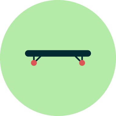 Kaykay simgesi, vektör illüstrasyonu