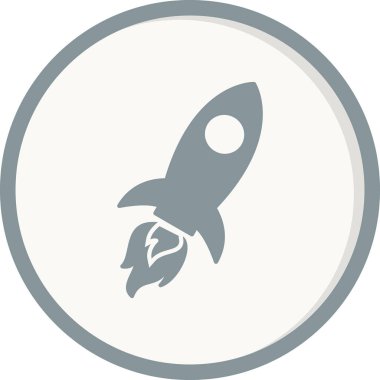 Füze simgesi, vektör çizimi