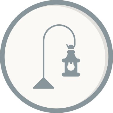 Lamba simgesi, vektör illüstrasyonu, sokak feneri 