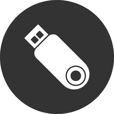 USB flash disk simgesi. USB deposunun basit bir illüstrasyonu