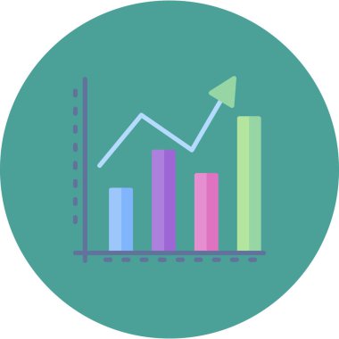 grafik, diyagram simgesi vektör çizimi