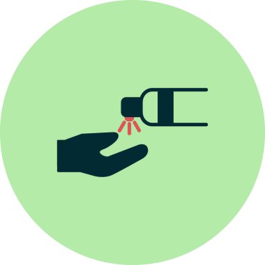 El dezenfektanı basit bir simge, vektör illüstrasyonu