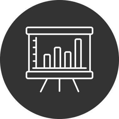 grafik, diyagram simgesi vektör çizimi