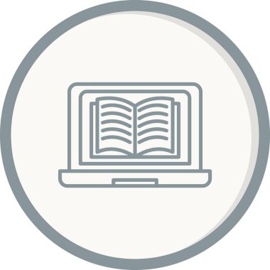 çevrimiçi öğrenme simgesi vektör illüstrasyonu