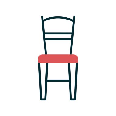 Sandalye Simgesi, vektör illüstrasyonu