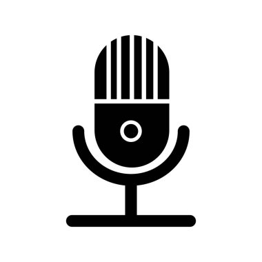 mikrofon simgesi vektör illüstrasyonu