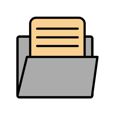 Dosya. Web simgesi basit illüstrasyon 