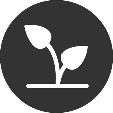 bitki simgesi, vektör illüstrasyonunu terk eder