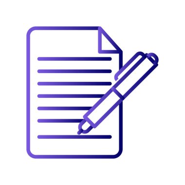 not ve kalem vektör illüstrasyonu