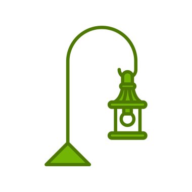 Lamba simgesi, vektör illüstrasyonu, sokak feneri 