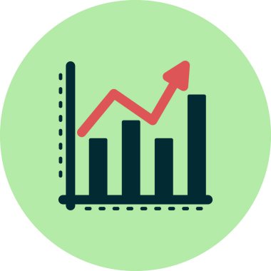 grafik, diyagram simgesi vektör çizimi