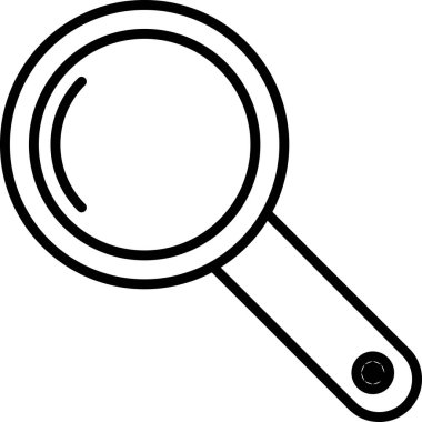 Arama sembolü, büyütme cam çizgi simgesi tasarımı, vektör illüstrasyonu 