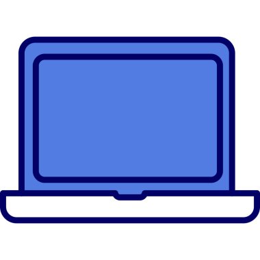 Dizüstü bilgisayar simgesi vektör çizimi