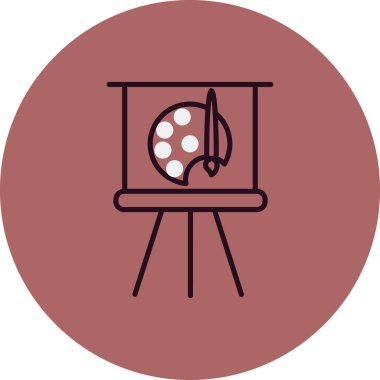 Palet. Web simgesi basit tasarım