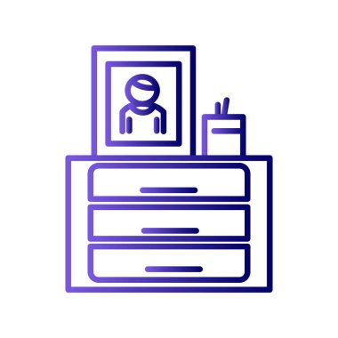 Web ve mobil için vektör simgesi. Çekmecelerin Düz Çizimi