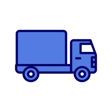 dağıtım kamyonu ikonu vektör çizimi