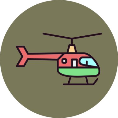 Helikopter simge vektör çizim