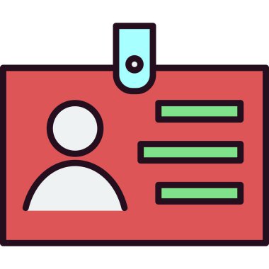 Kart simgesi, vektör illüstrasyonu