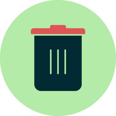 Çöp kutusu simgesi. özet çizimi  