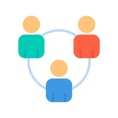 Takım çalışması simgesi vektör illüstrasyonu