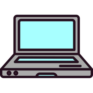 Dizüstü bilgisayar simgesi vektör çizimi