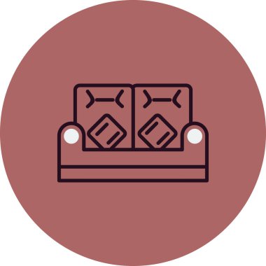 Koltuk simgesi, vektör illüstrasyonu