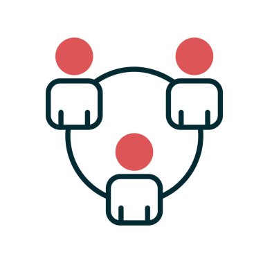 Takım çalışması simgesi vektör illüstrasyonu