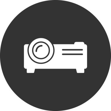 Projektör. Web simgesi basit illüstrasyon