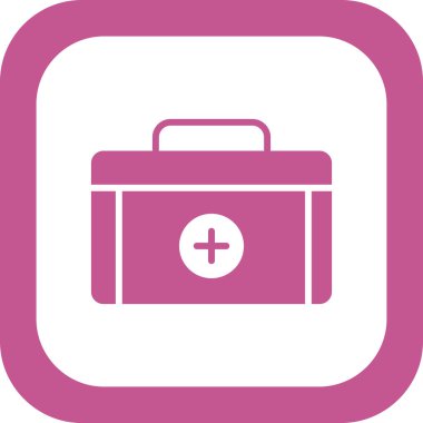 İlk yardım çantası simgesinin vektör illüstrasyonu