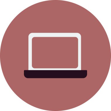 Dizüstü bilgisayar simgesi vektör çizimi