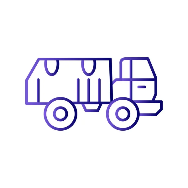 Military Truck Icon Vector Illustration — Stok Vektör