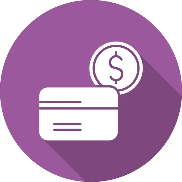Pénz Hitelkártya Érme Web Ikon Egyszerű Tervezés — Stock Vector