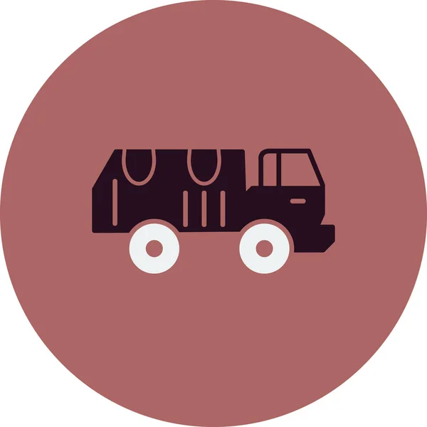 Military Truck Icon Vector Illustration — Stock Vector