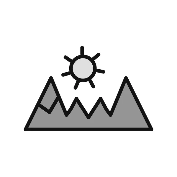 Icône Montagne Illustration Vectorielle — Image vectorielle