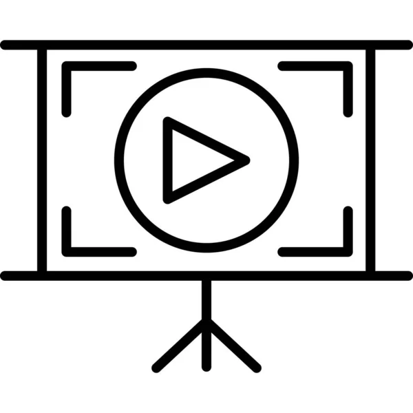 Illustration Vectoriel Icône Tutoriel Vidéo — Image vectorielle