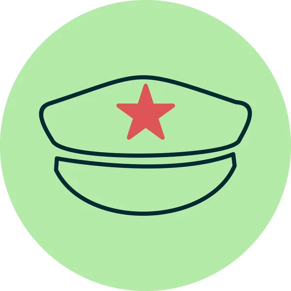 Vector Illustration Police Hat Icon — Stock vektor