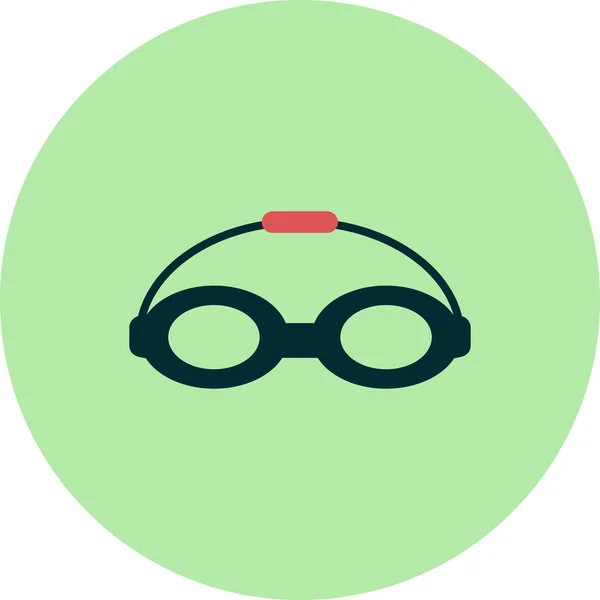 Gafas Natación Icono Web Ilustración Simple Gafas — Vector de stock