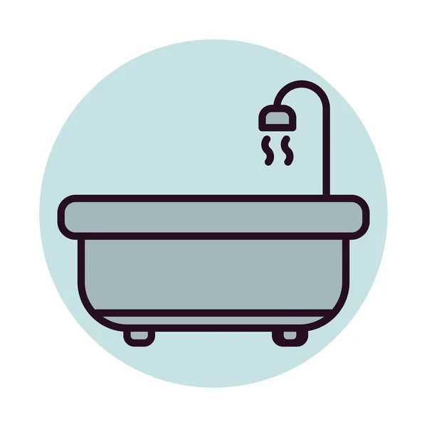 Bath Tub Icon Vector Illustration — Stock Vector