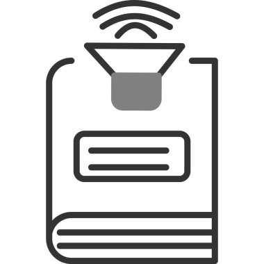 ses kitabı simgesi vektör illüstrasyonu