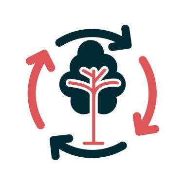 Simge vektörünü geri dönüştür. İnce çizgi işareti. Sürdürülebilir sembol çizimi