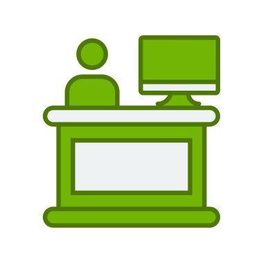 resepsiyon ikonu vektör illüstrasyonu