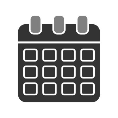 Takvim simgesi, vektör çizimi 