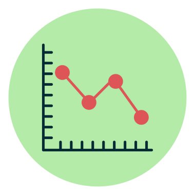 çizgi grafik simgesi, vektör çizim