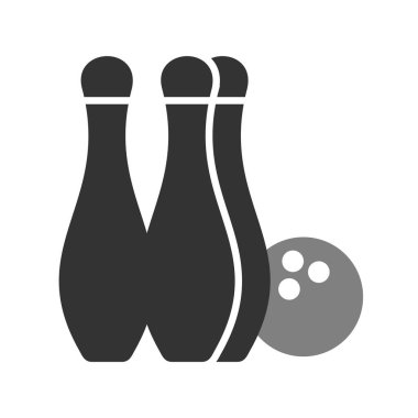 bowling. Web simgesi basit illüstrasyon 
