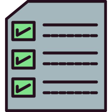 Kontrol listesi. Web simgesi vektör illüstrasyonu 