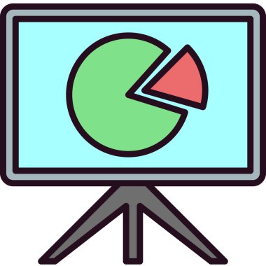 grafik, diyagram simgesi vektör çizimi