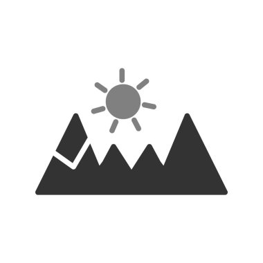 dağ simgesi, vektör illüstrasyonu