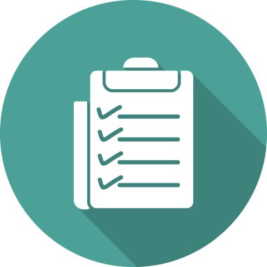 Kontrol listesi. Web simgesi vektör illüstrasyonu 