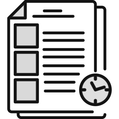 Sınav simgesi vektör illüstrasyonu