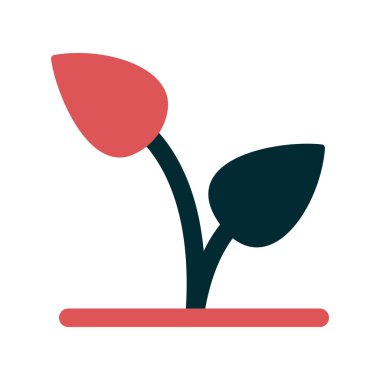 bitki simgesi, vektör illüstrasyonunu terk eder